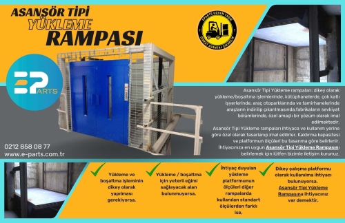 Asansör Tipi Yükleme Rampası