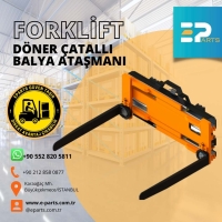 Döner Çatallı Forklift Balya Ataşmanı