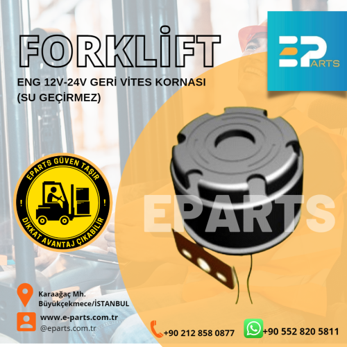 FORKLİFT ENG 12V-24V GERİ VİTES KORNASI (SU GEÇİRMEZ)