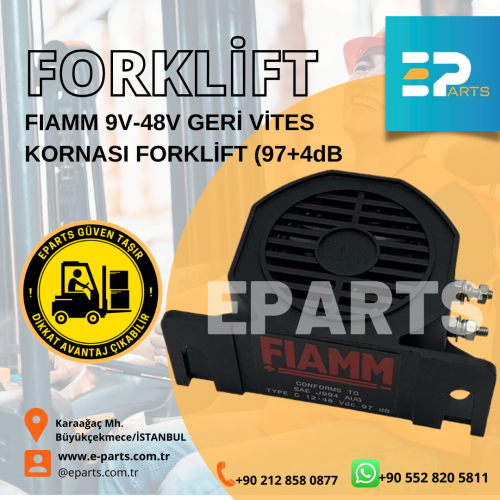 FORKLİFT FIAMM 9V-48V GERİ VİTES KORNASI FORKLİFT (97+4dB)