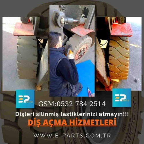 HELİ Forklift Lastik Diş Açma Hizmeti