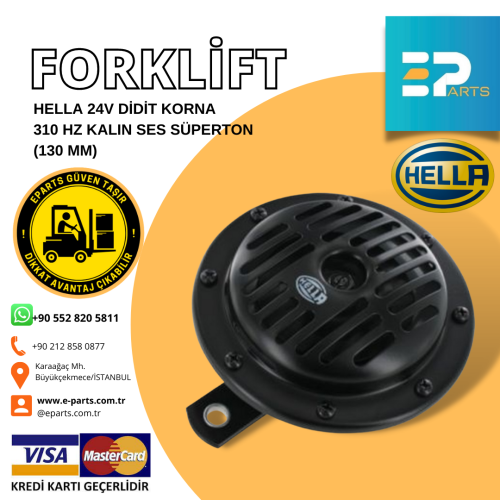 HELLA 24V DİDİT KORNA  310 HZ KALIN SES SÜPERTON (130 MM)
