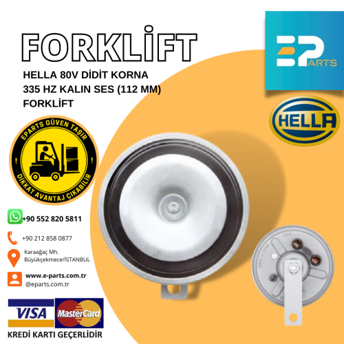 HELLA 80V DİDİT KORNA 335 HZ KALIN SES (112 MM) FORKLİFT