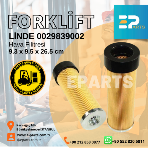 LİNDE 0029839002 Hava Filitresi  9.3 x 9.5 x 26.5 cm
