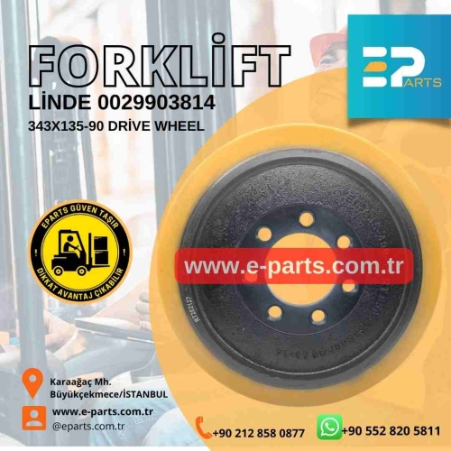 LINDE 0029903814 YÜRÜYÜŞ TEKERİ - 343x135-90 Drive wheel
