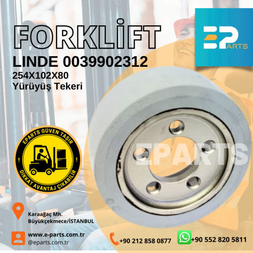 LINDE 0039902312 254X102X80 Yürüyüş Tekeri