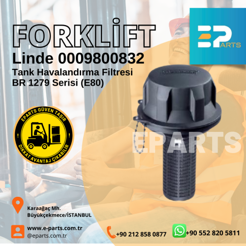 Linde 0009800832 Tank Havalandırma Filtresi BR 1279 Serisi (E80)