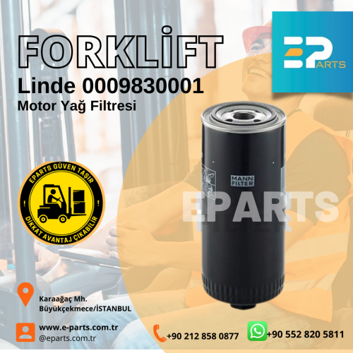 Linde 0009830001 Motor Yağ Filtresi