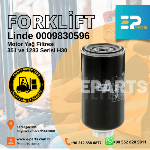 Linde 0009830596 Motor Yağ Filtresi 