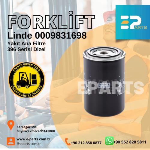 Linde 0009831698 Yakıt Ana Filtre 396 Serisi Dizel
