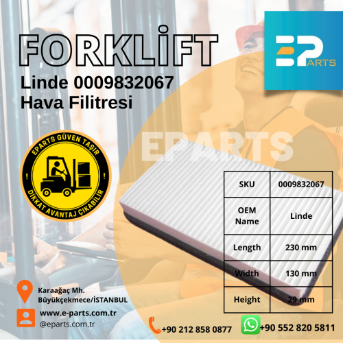 Linde 0009832067 Hava Filitresi