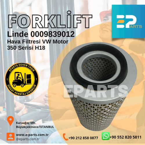 Linde 0009839012 Hava Filtresi VW Motor 350 Serisi H18