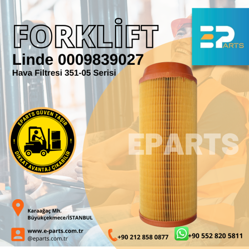Linde 0009839027 Hava Filtresi 351-05 Serisi