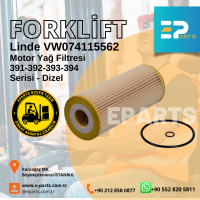 Linde VW074115562 Motor Yağ Filtresi 391-392-393-394 Serisi - Dizel