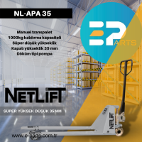 NETLİFT NL-APA 35 SÜPER DÜŞÜK YÜKSEKLİK  MANUEL TRANSPALET