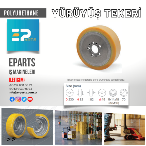 Poliüretan Yürüyüş Tekeri 230X82-45