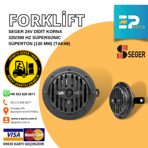 SEGER 24V DİDİT KORNA 320/390 HZ SÜPERSONIC SÜPERTON (130 MM) 