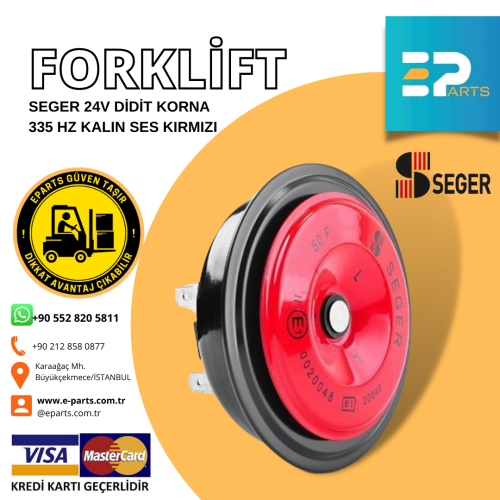 SEGER 24V DİDİT KORNA 335 HZ KALIN SES KIRMIZ