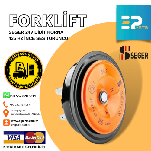 SEGER 24V DİDİT KORNA 435 HZ İNCE SES TURUNCU (91 MM