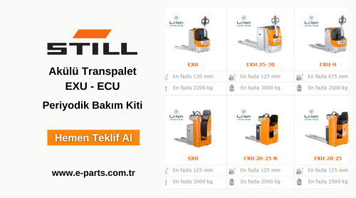 Still Akülü Transpalet EXU/ECU/EXH Periyodik Bakım Kiti