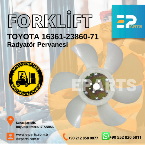 TOYOTA 16361-23860-71 Radyatör Pervanesi