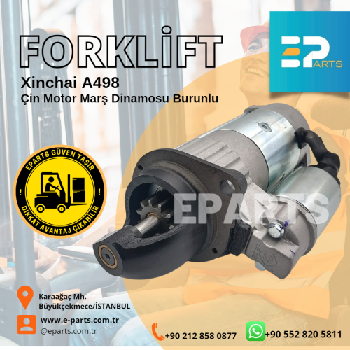 Xinchai A498B Çin Motor Marş Dinamosu (Burunlu)