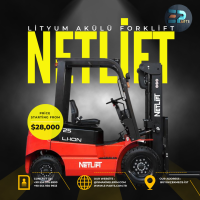 NETLİFT EFL 302 PLUS 4 TEKER LİTYUM AKÜLÜ FORKLİFT (80 V 280AH) 3 Ton