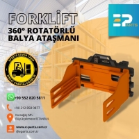 Forklift 360° Rotatörlü Balya Ataşmanı