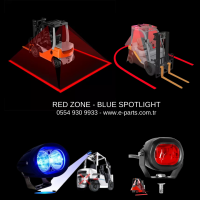 Forklift Red Zone - Kırmızı Çizgi DEMMON 9V-80V CREE LED SPOT LAMBA (KIRMIZI ÇİZGİ) MERCEKLİ (85*115) (5 X 3W) FORKLİFT