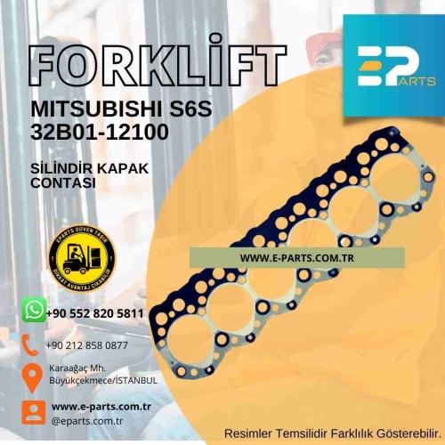 MITSUBISHI S6S 32B01-12100 Silindir Kapak Contası