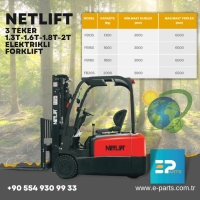 NETLİFT 3 Teker 1.3t-1.6t-1.8t-2t Elektrikli Forklift