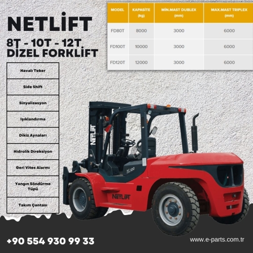 NETLİFT 8t - 10t - 12t Dizel Forklift