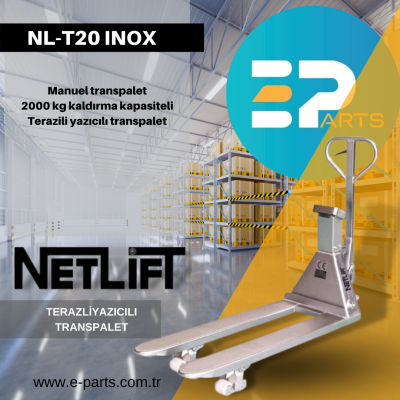 NETLİFT NL-T20 INOX Paslanmaz Terazili Transpalet