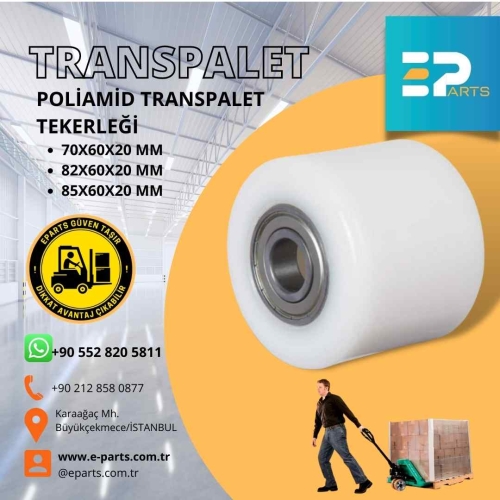 Poliamid Transpalet Tekerleği - 70x60x20 mm