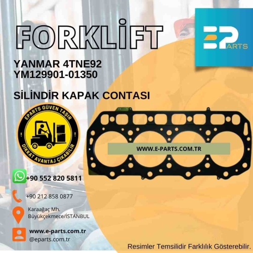 YANMAR 4TNE92 YM129901-01350 Forklift Silindir Kapak Contası